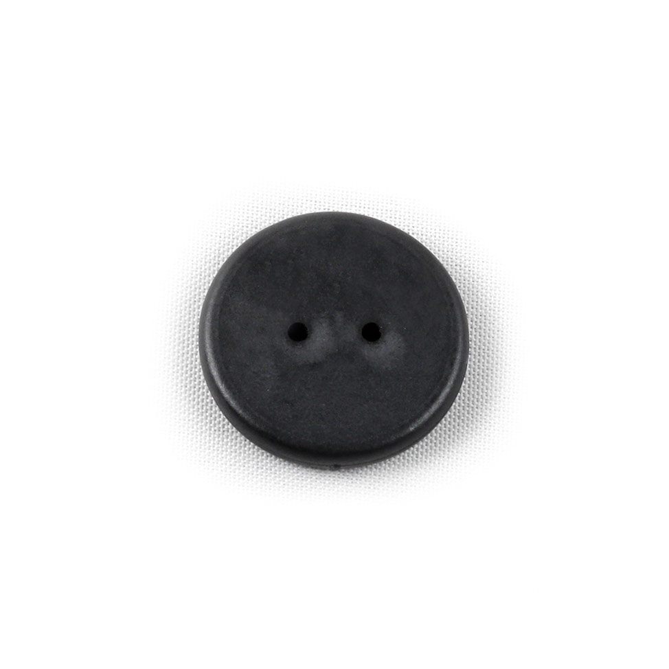 Clear Buttons 2 Hole, With Black Edges and Holes, Two Sizes